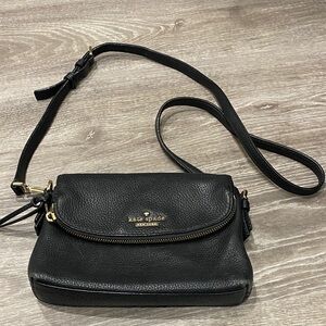 Kate Spade Black Pebbled Leather Crossbody Bag